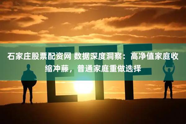 石家庄股票配资网 数据深度洞察：高净值家庭收缩冲藤，普通家庭重做选择